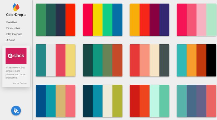 Galería de paleta de colores ColorDrop